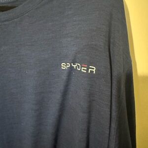 Spyder Men's Black long sleeve dry fit tee sz 3 xl new with tags ..